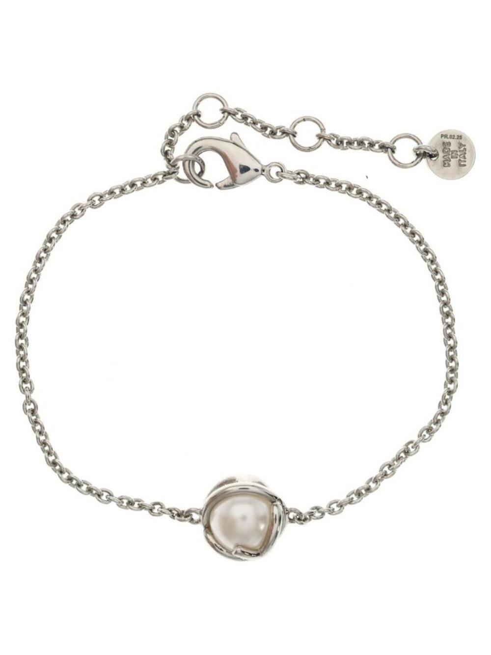 Fendi Is Bijou Pearl Bracelet Chain Silver